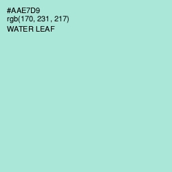 #AAE7D9 - Water Leaf Color Image