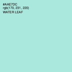 #AAE7DC - Water Leaf Color Image