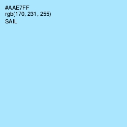 #AAE7FF - Sail Color Image
