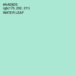 #AAE8D3 - Water Leaf Color Image