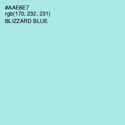 #AAE8E7 - Blizzard Blue Color Image