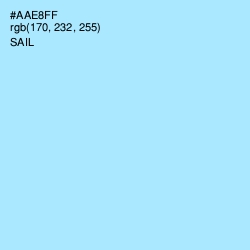 #AAE8FF - Sail Color Image
