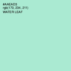#AAEAD3 - Water Leaf Color Image
