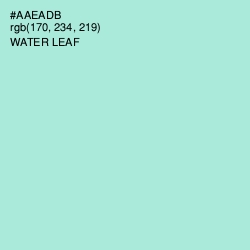 #AAEADB - Water Leaf Color Image