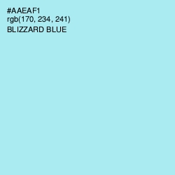 #AAEAF1 - Blizzard Blue Color Image