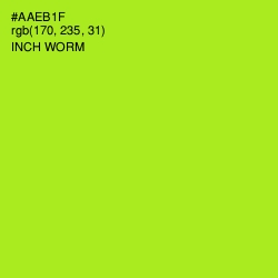 #AAEB1F - Inch Worm Color Image