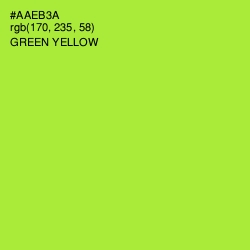 #AAEB3A - Green Yellow Color Image