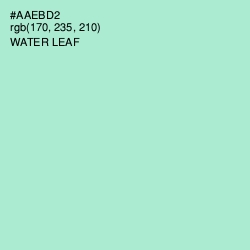 #AAEBD2 - Water Leaf Color Image