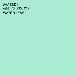 #AAEBD4 - Water Leaf Color Image