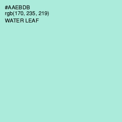 #AAEBDB - Water Leaf Color Image