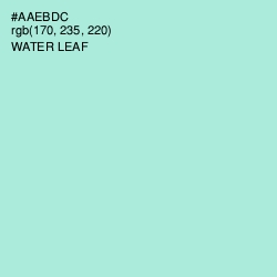 #AAEBDC - Water Leaf Color Image