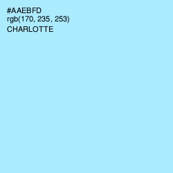 #AAEBFD - Charlotte Color Image