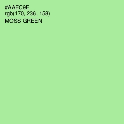 #AAEC9E - Moss Green Color Image