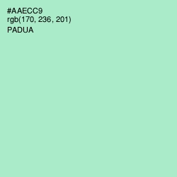 #AAECC9 - Padua Color Image