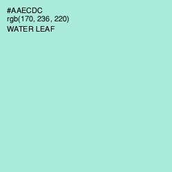 #AAECDC - Water Leaf Color Image