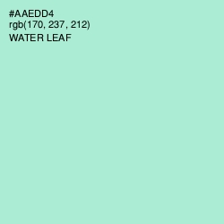 #AAEDD4 - Water Leaf Color Image