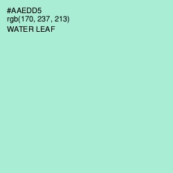 #AAEDD5 - Water Leaf Color Image