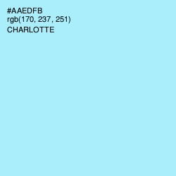 #AAEDFB - Charlotte Color Image