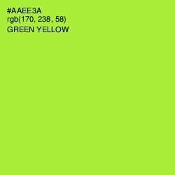 #AAEE3A - Green Yellow Color Image