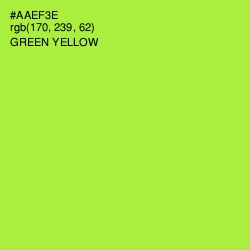 #AAEF3E - Green Yellow Color Image