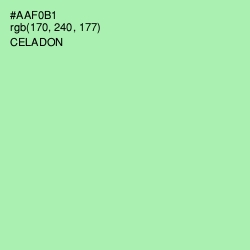 #AAF0B1 - Celadon Color Image