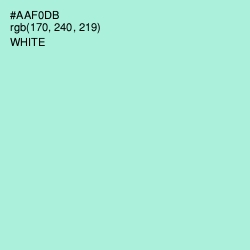 #AAF0DB - Magic Mint Color Image