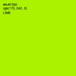 #AAF200 - Lime Color Image