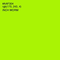 #AAF304 - Inch Worm Color Image