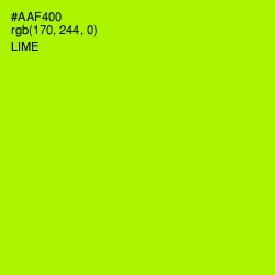 #AAF400 - Lime Color Image