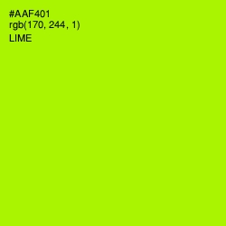 #AAF401 - Lime Color Image