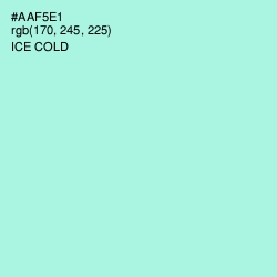 #AAF5E1 - Ice Cold Color Image