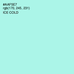 #AAF5E7 - Ice Cold Color Image