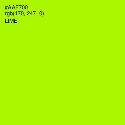 #AAF700 - Lime Color Image