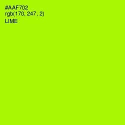 #AAF702 - Lime Color Image