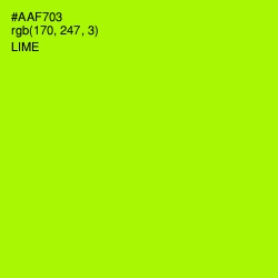 #AAF703 - Lime Color Image