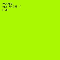 #AAF801 - Lime Color Image