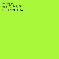 #AAF83A - Green Yellow Color Image