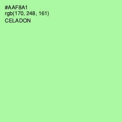 #AAF8A1 - Celadon Color Image