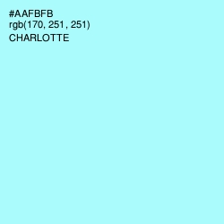 #AAFBFB - Charlotte Color Image