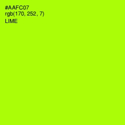 #AAFC07 - Lime Color Image