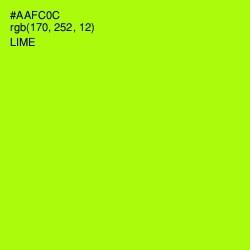 #AAFC0C - Lime Color Image