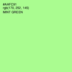 #AAFC91 - Mint Green Color Image