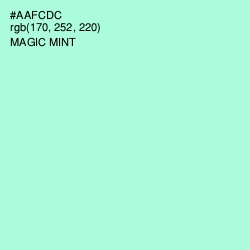 #AAFCDC - Magic Mint Color Image