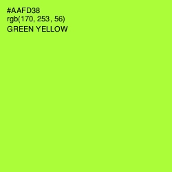 #AAFD38 - Green Yellow Color Image