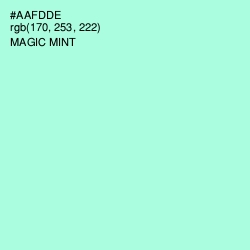 #AAFDDE - Magic Mint Color Image