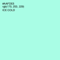 #AAFDE5 - Ice Cold Color Image