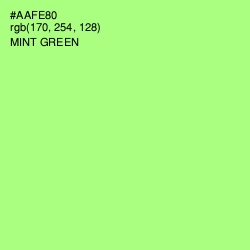 #AAFE80 - Mint Green Color Image