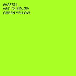 #AAFF24 - Green Yellow Color Image