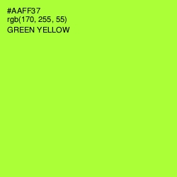 #AAFF37 - Green Yellow Color Image