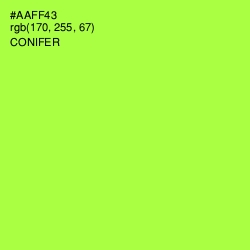 #AAFF43 - Conifer Color Image